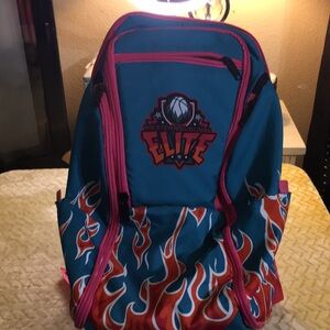 Western suburbs Elite turquoise and pink baseball or.softball backpack